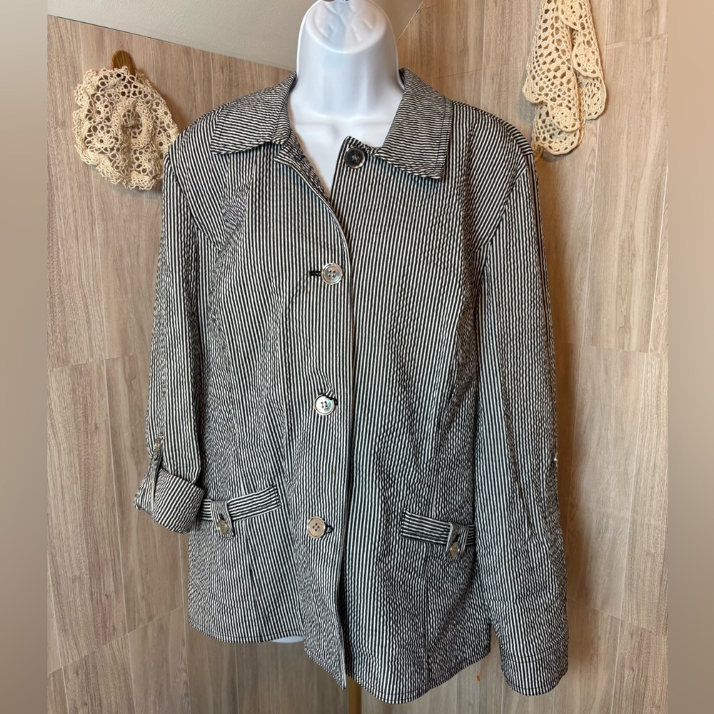 Charter Club Monochrome Striped Top